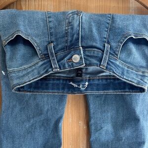 SET White Long Sleeve Shirt with flare jeans